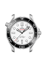 Lunetta unidirezionale in ceramica blu con scala a tema regata e profilo laterale della cassa in acciaio inox da 42 mm.